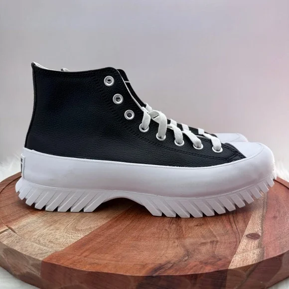 Converse CTAS Lugged 2.0 High Top Black Leather Boots Men 8.5‎ Women 10.5 - Picture 2 of 12
